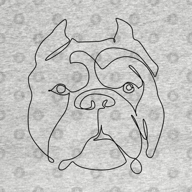 One Line Pitbull by huebucket